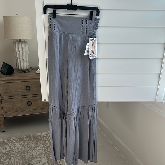 Rewash Blue Ruffle Bell Wide Leg Pants - Picture 2 of 9